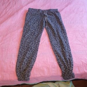 Cheetah print sweat pants